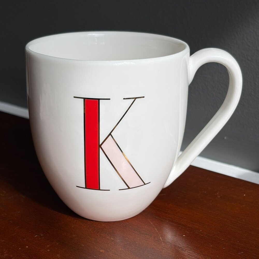 Kate Spade Lenox It's Personal Initial Letter L Mug Coffee Cup 14oz